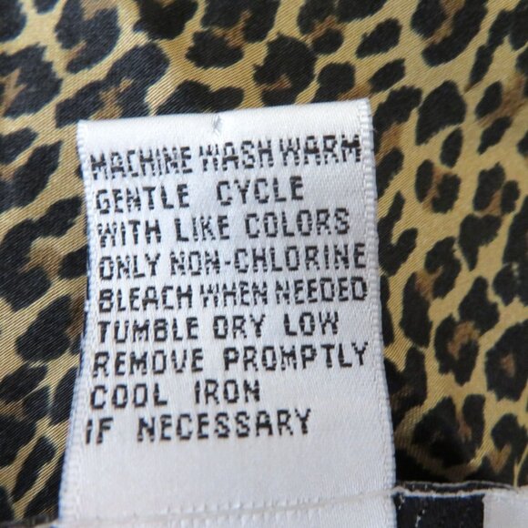 Vintage Morgan Taylor Intimates Leopard Print Slip Nightgown Small Knee Length - Picture 10 of 10